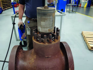 Valve disassembly at our facility